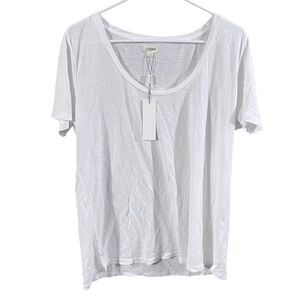 NWT L'AGENCE Harvey White Short Sleeve Tee Size XL